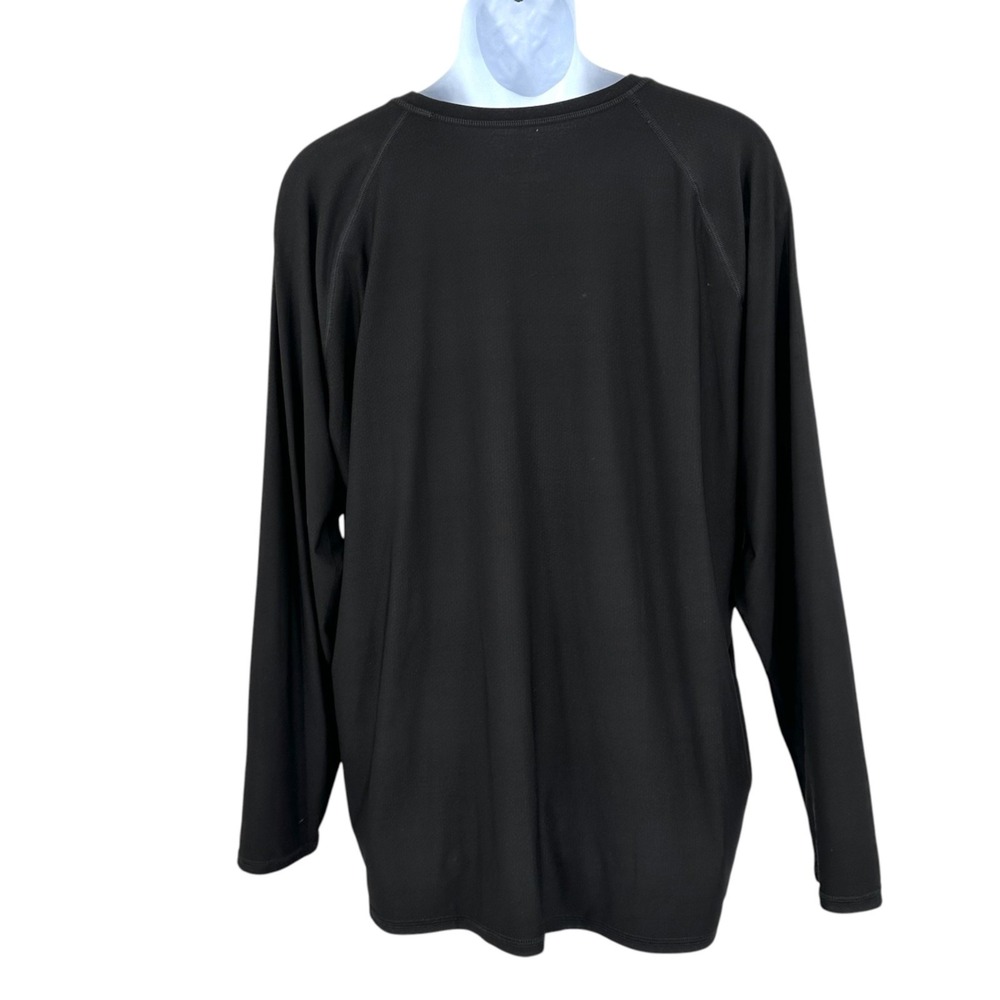 ADIDAS GOLF Men's Size 2XL Solid Black Performance Long Sleeve Shirt - Picture 3 of 9